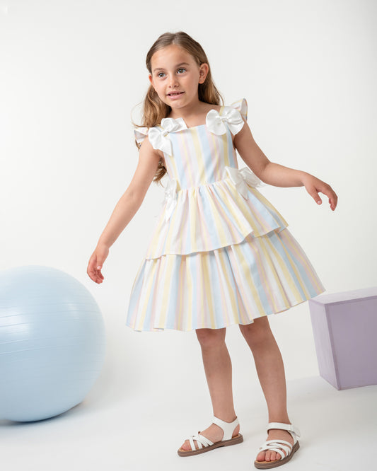 Caramelo kids rainbow summer dress SS25 382104