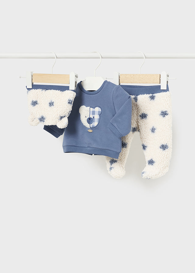 Mayoral baby boys 3 piece fleecy set AW24