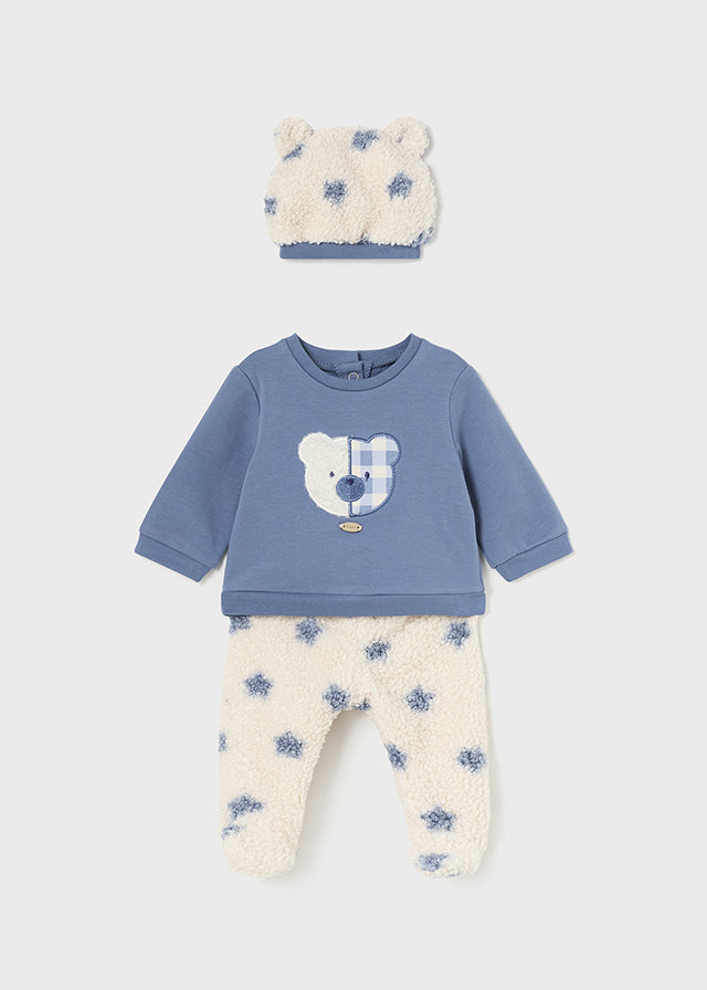 Mayoral baby boys 3 piece fleecy set AW24