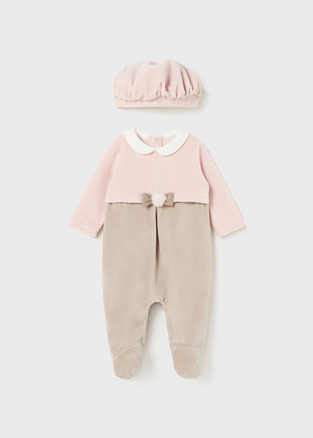 Mayoral baby girls baby grow and hat AW24