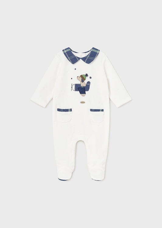 Mayoral baby boys velour puppy babygrow AW24 PRE ORDER