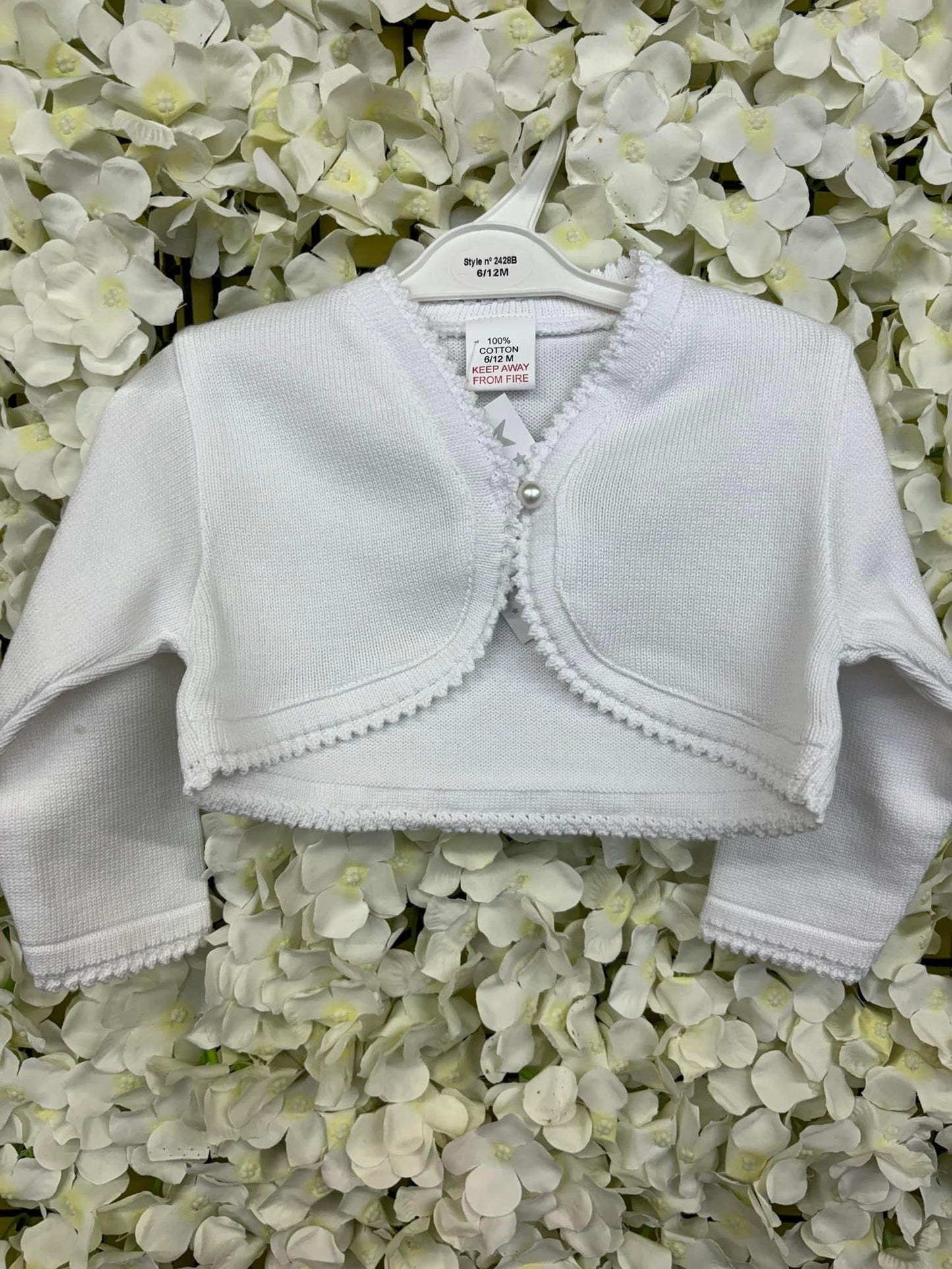 White bolero cardigan