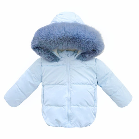 Baby blue boys puffer coat