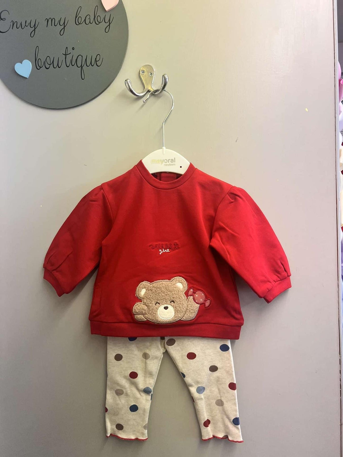 Mayoral baby girls 2 piece teddy set AW24