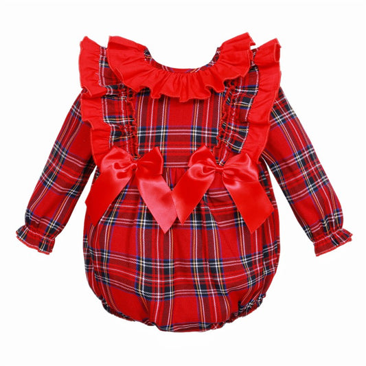 Weeme baby girls tartan romper