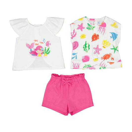 Mayoral girls 3 piece shorts set SS25 -1.232 PRE ORDER