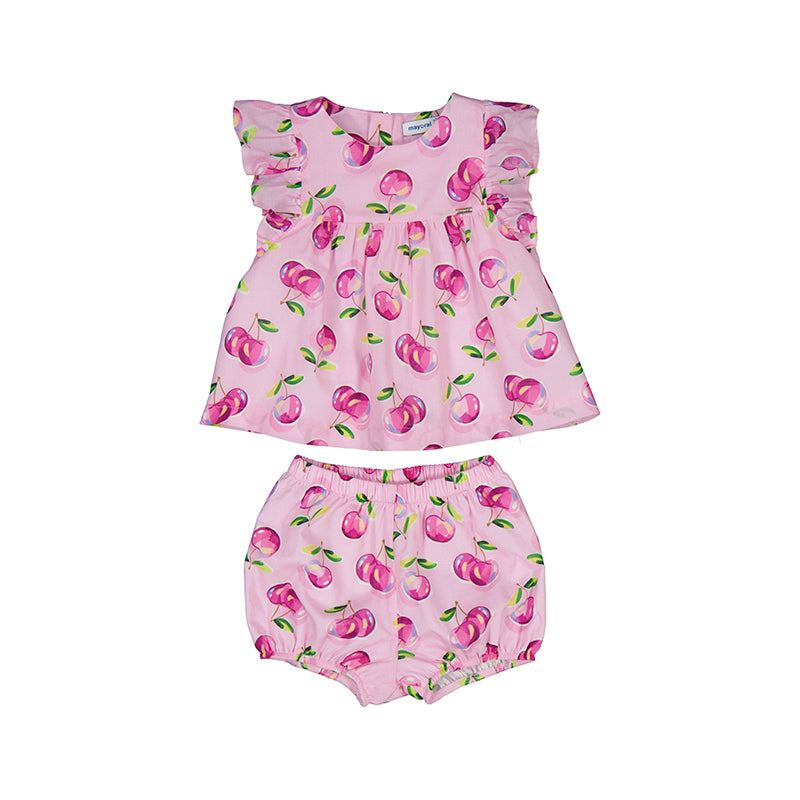 Mayoral girls cherry shorts set SS25 1.238 PRE ORDER