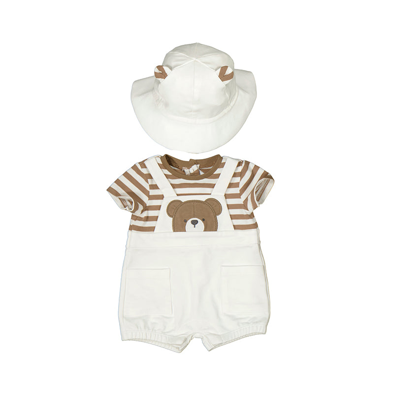 Mayoral baby boys teddy dungaree set SS25 1.606 PREORDER