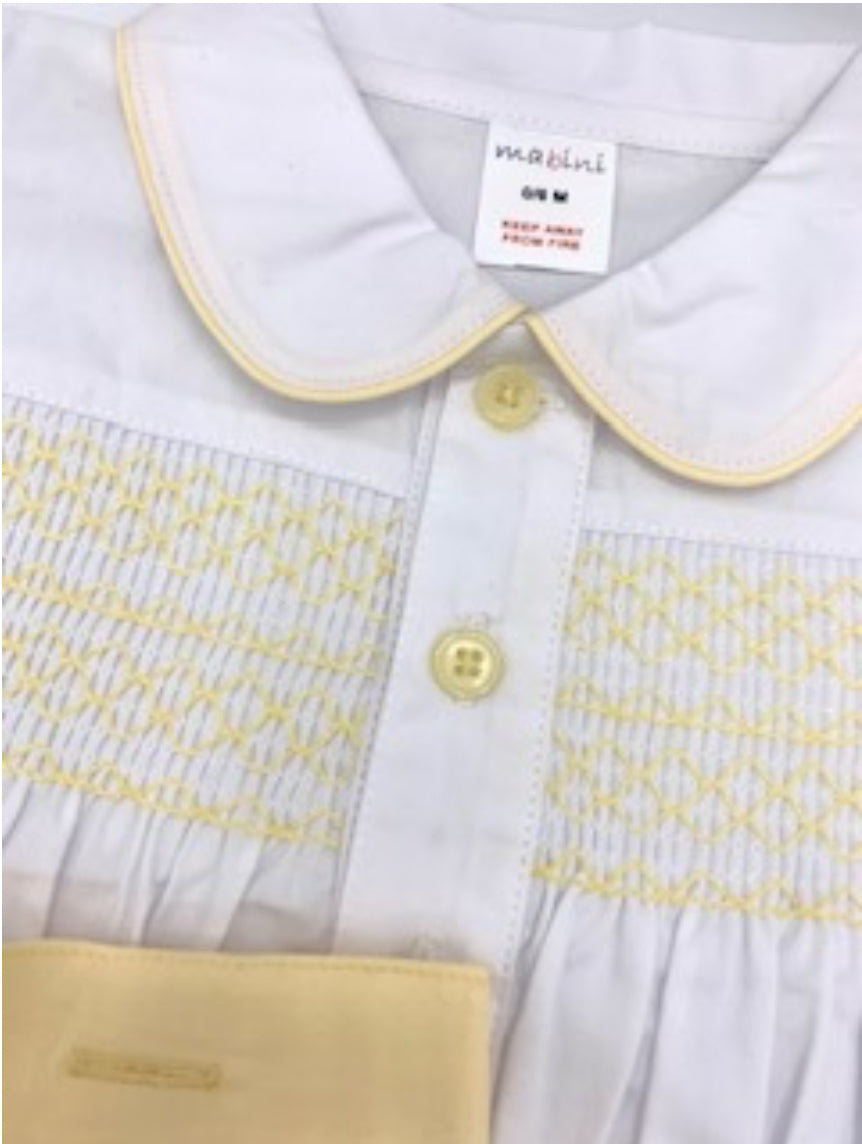 Boys smocked lemon set