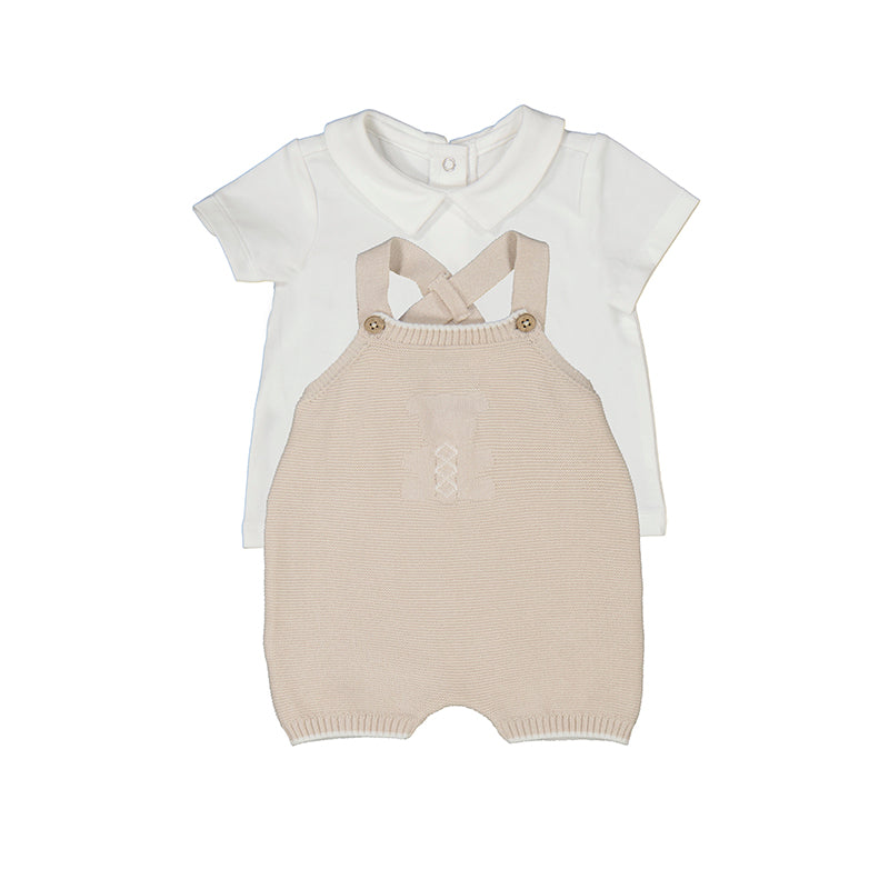 Mayoral baby boys knitted dungaree set SS25 1.607 PRE ORDER