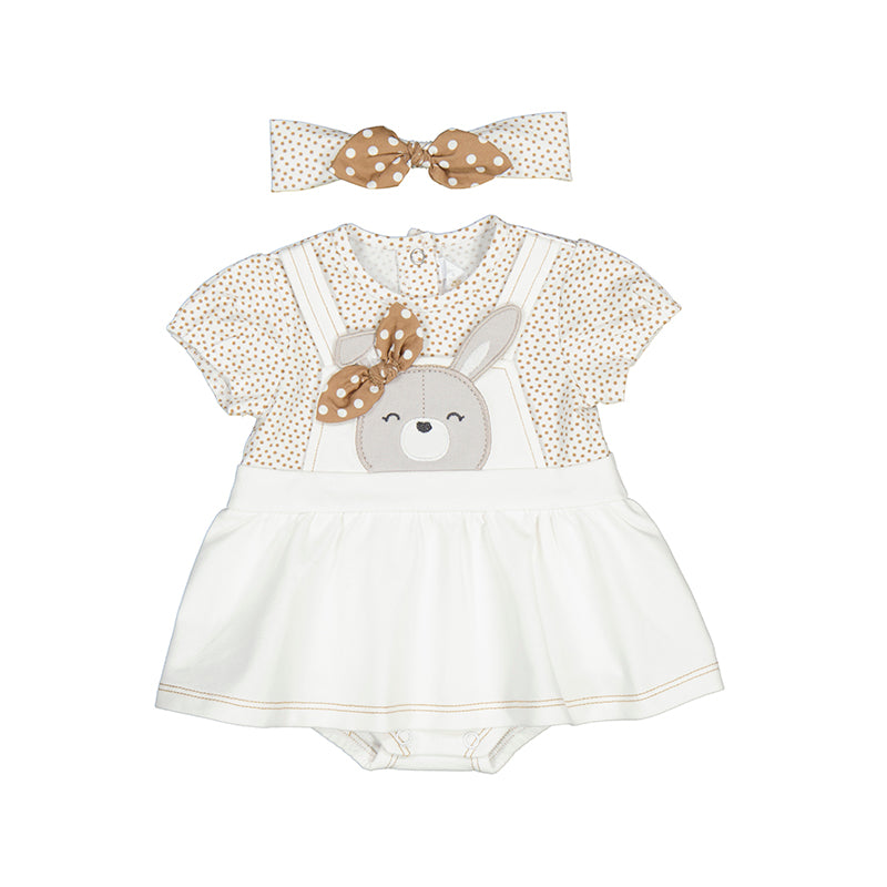 Mayoral baby girls teddy dungaree skirt set SS25 1.658 PREORDER