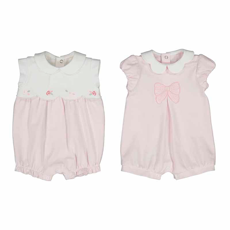 Mayoral babygirls flower & bow rompers SS25 1.752 PRE ORDER