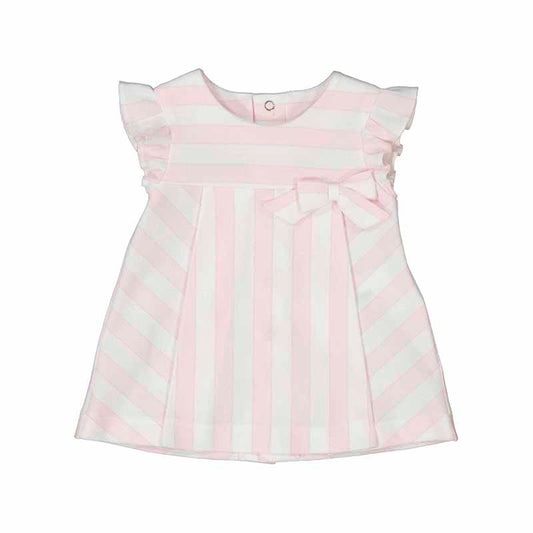 Mayoral baby girls pink striped dress SS25 1.847 PREORDER