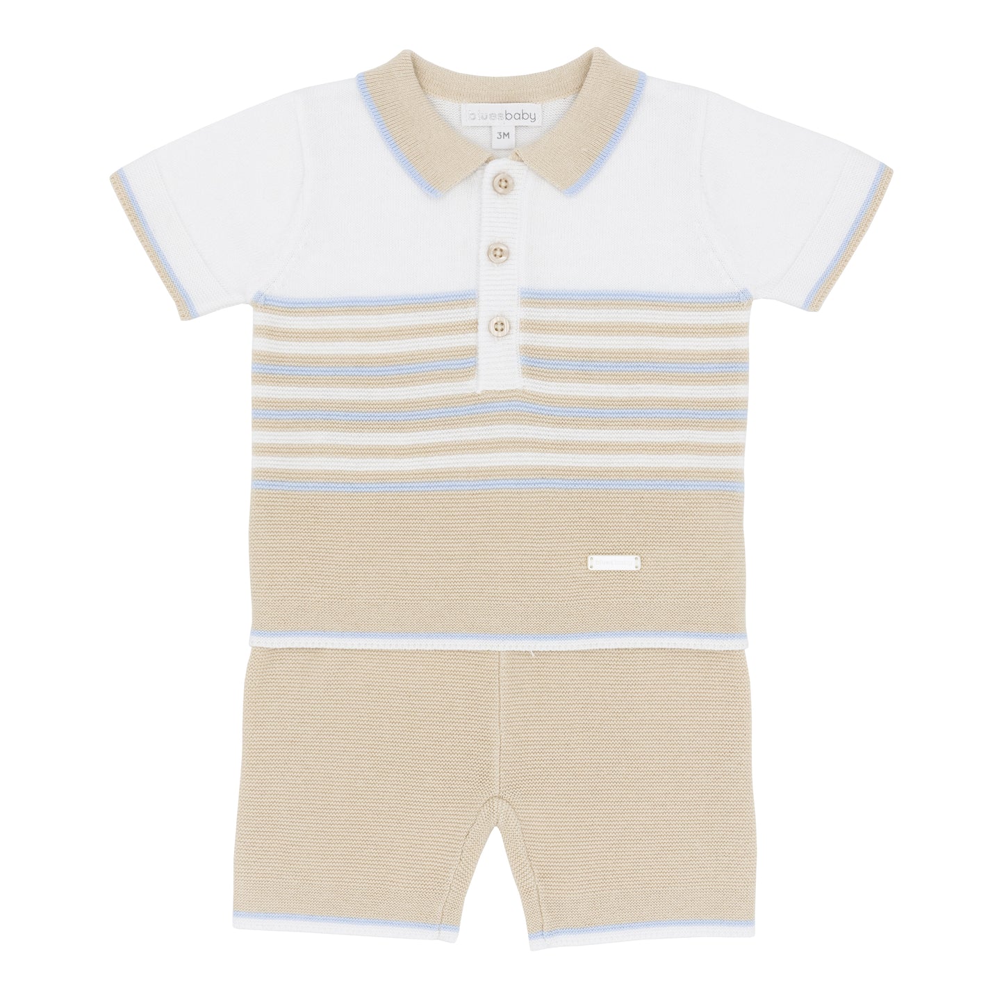 Blues Baby knitted boys beige set SS25 BB2023