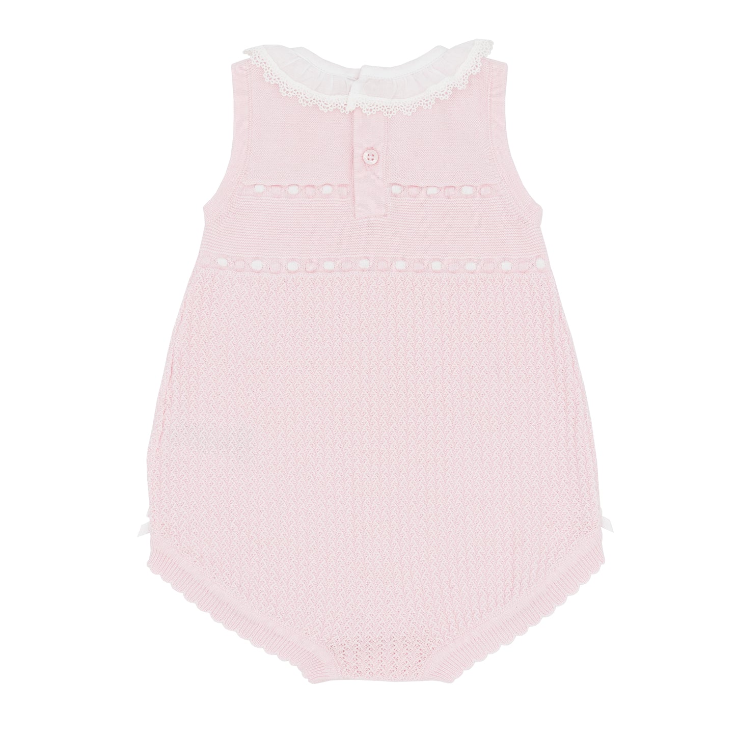 Blues Baby girls pink knit romper SS25 BB2048