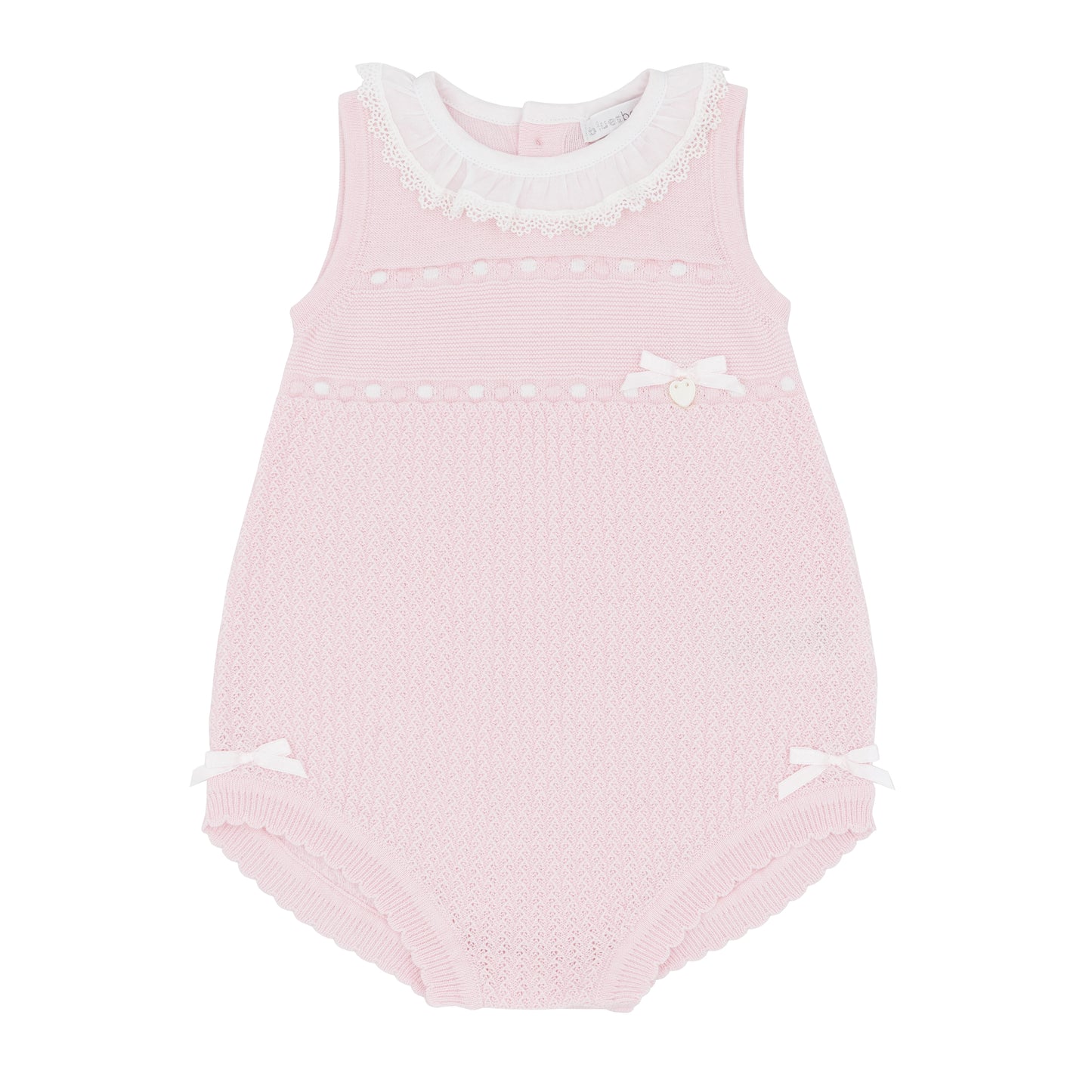 Blues Baby girls pink knit romper SS25 BB2048