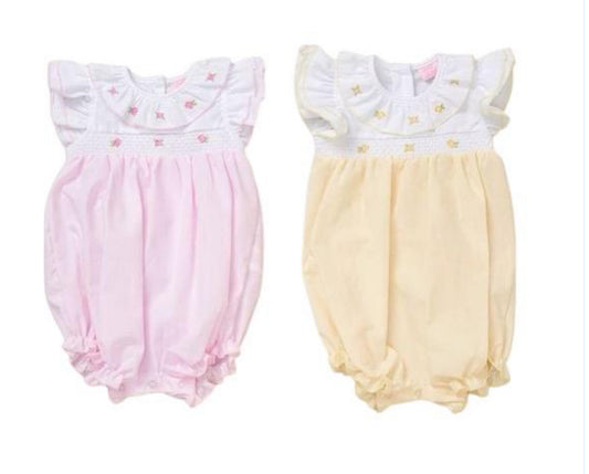 Rockabye baby girls  smocked rompers