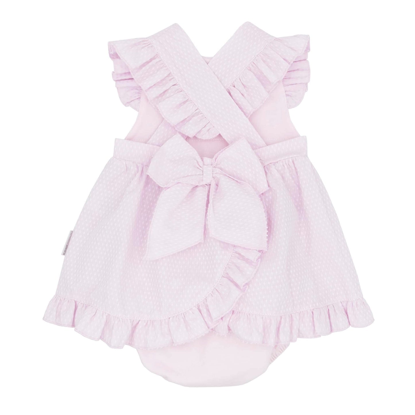 Blues Baby pink baby girls bow detail dress SS25 BB1894