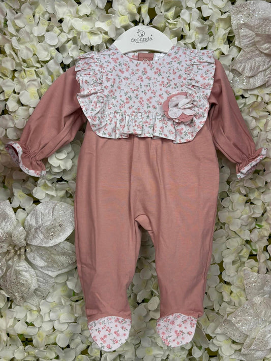 Deolinda dusky pink babygirls babygrow SS25