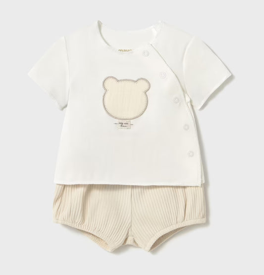 Mayoral neutral beige teddy set SS25 1.259