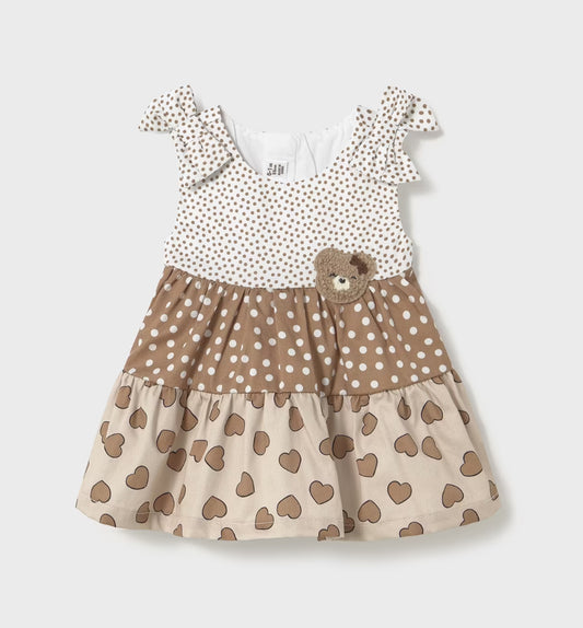 Mayoral baby girls teddy dress SS25